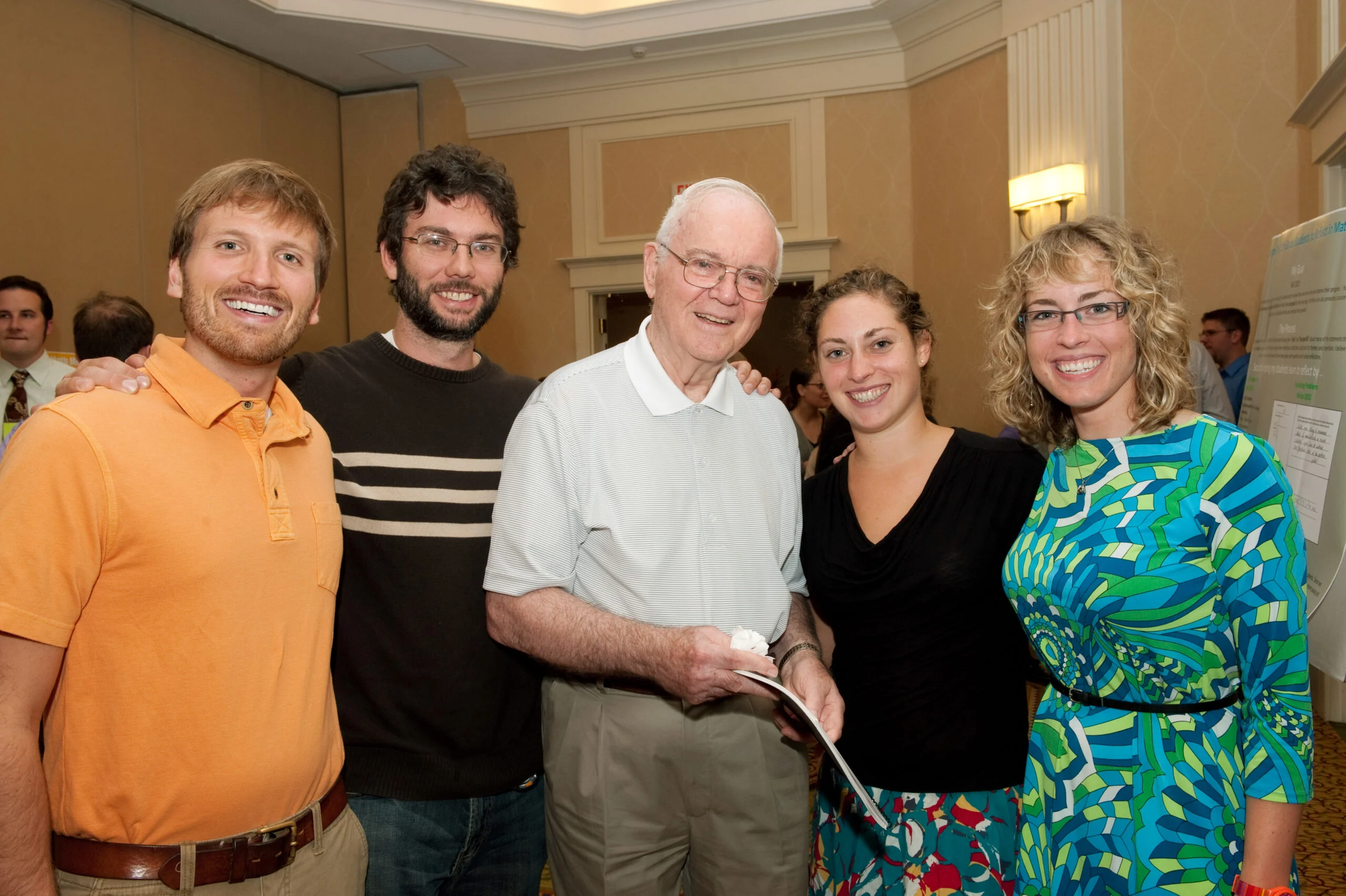Harry Knowles with four Fellows at a past Summer Conference.
